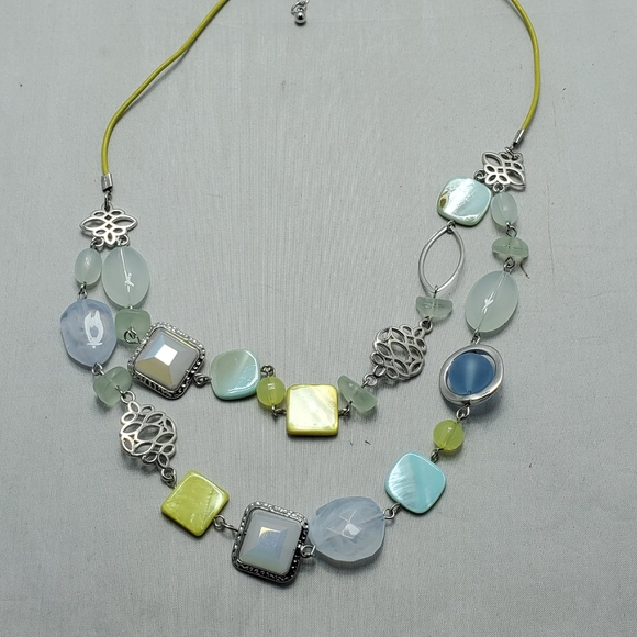 Christopher & Banks multi color 2 strand necklace - Picture 2 of 3